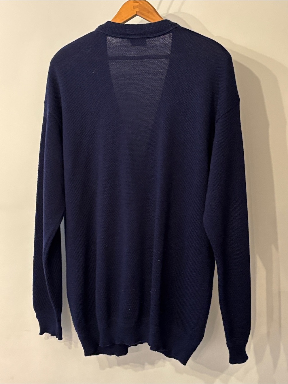 Vintage Lacoste Cardigan Men’s Size 6 (L-XL) Navy Wool Blend - Picture 6 of 11